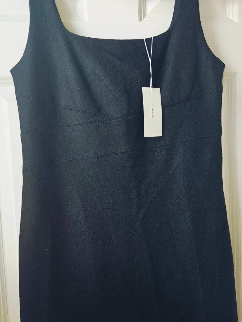 NEW Vince Italian Wool-Blend Column Dress classic midi - Picture 7 of 8